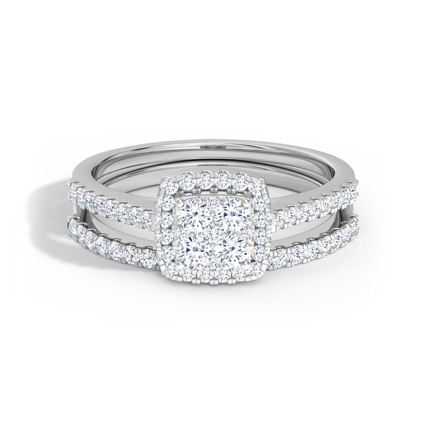 FLICKERING DIAMOND BRIDEL RING WITH BAND