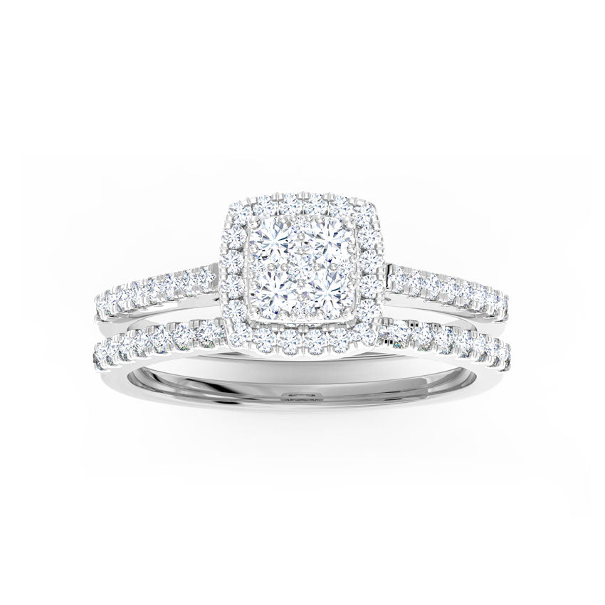 FLICKERING DIAMOND BRIDEL RING WITH BAND