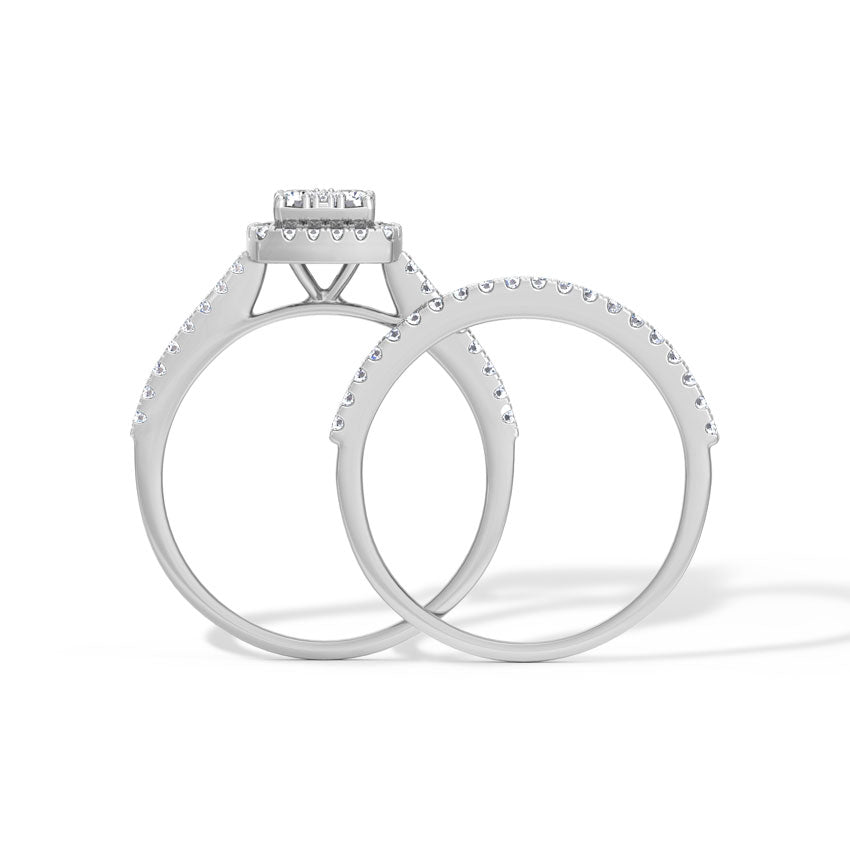 FLICKERING DIAMOND BRIDEL RING WITH BAND